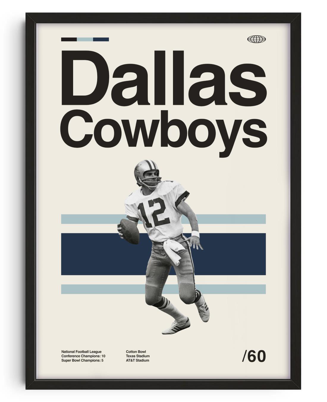 Roger Staubach Poster Dallas Cowboys BigWeekend store
