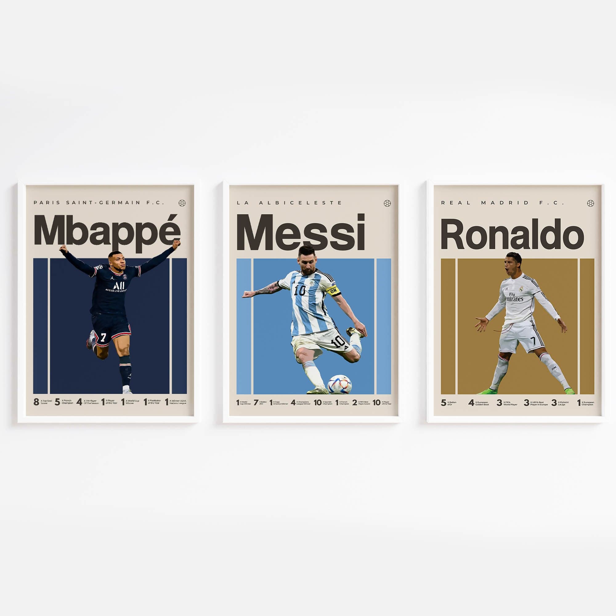 Messi, Mbappe, Ronaldo Bundle (Set of 3)