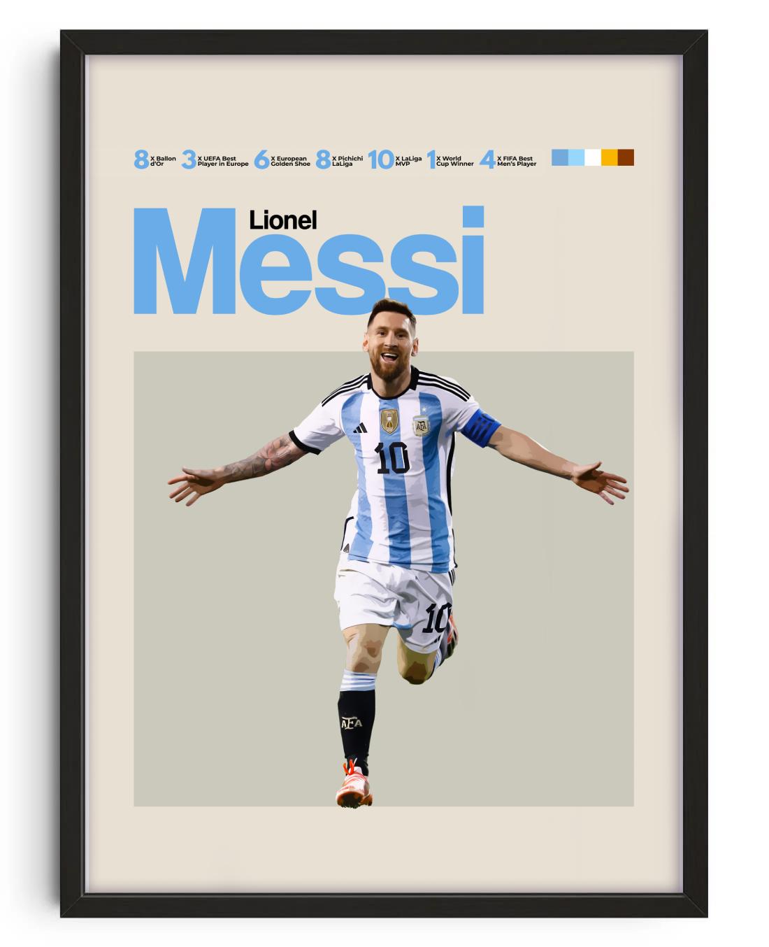 Lionel Messi Argentina Soccer Poster - Modern Football Art - Sizes A5 To A0 - CNP