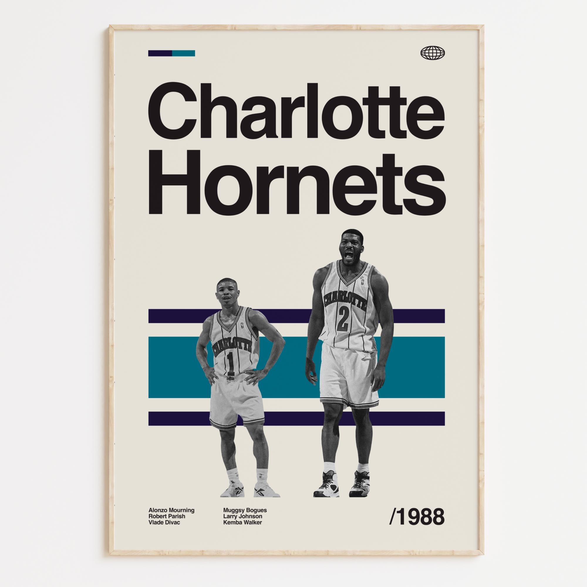 Charlotte Hornets. Muggsy & Johnson