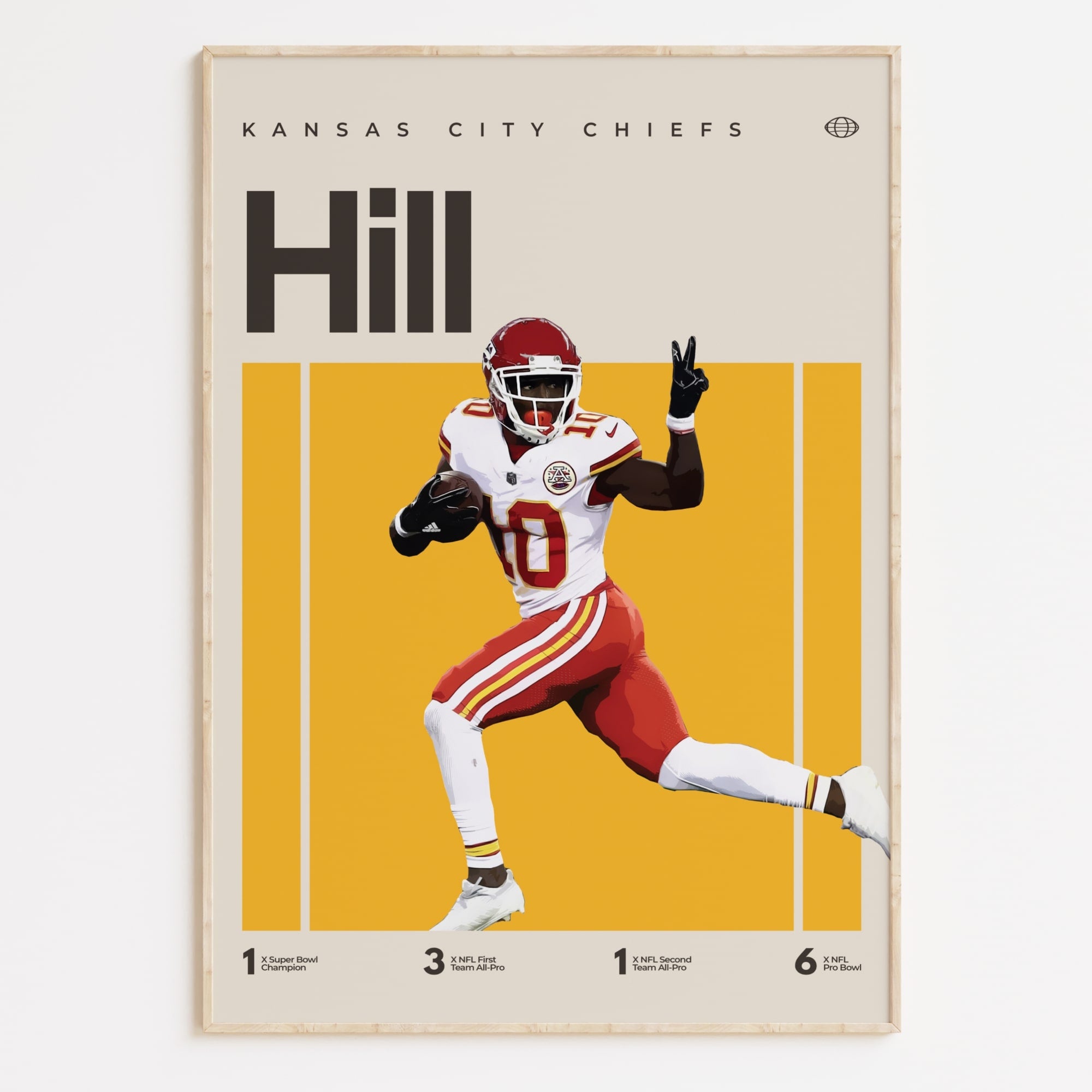 Tyreek Hill Poster, Kansas City Chiefs