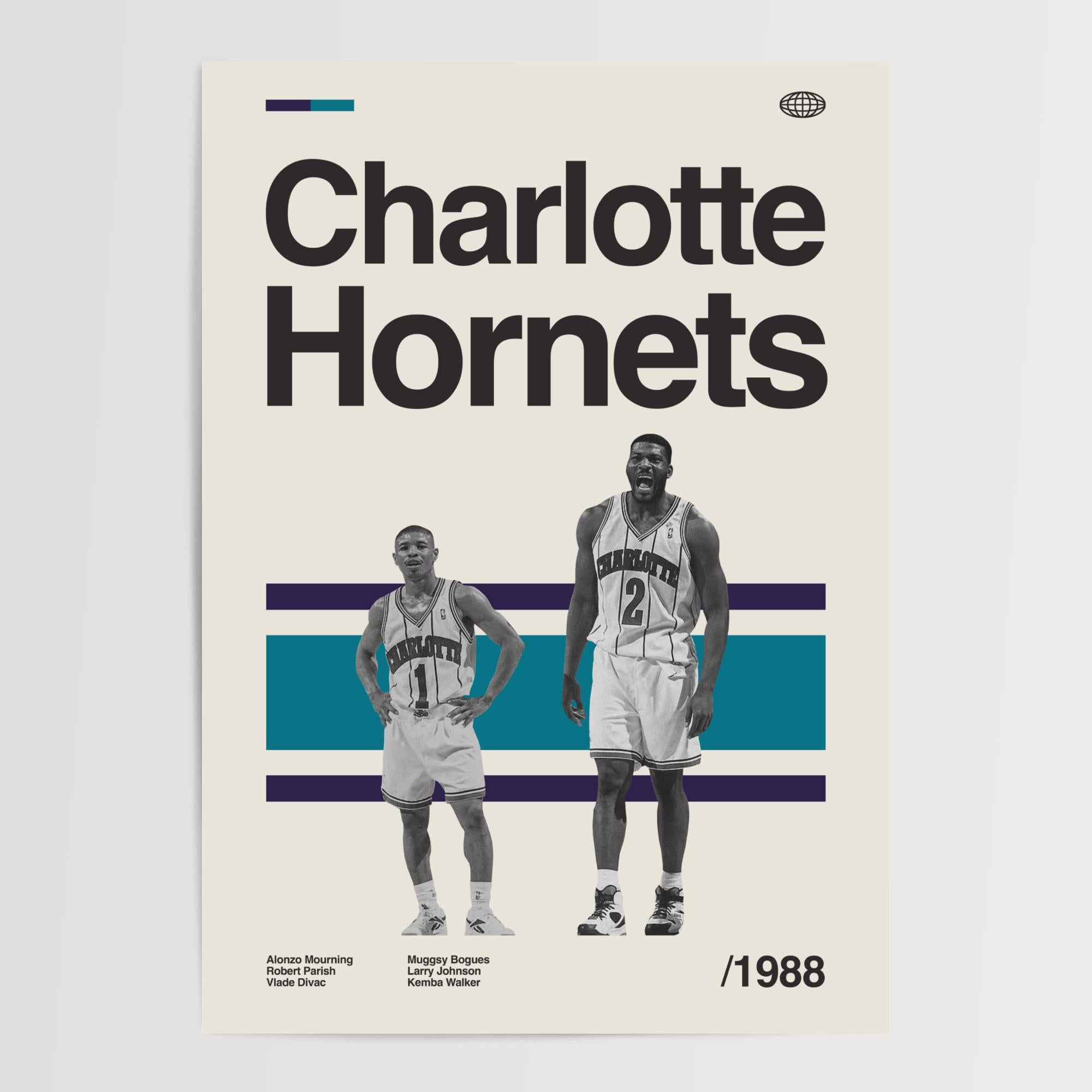 Charlotte Hornets. Muggsy & Johnson