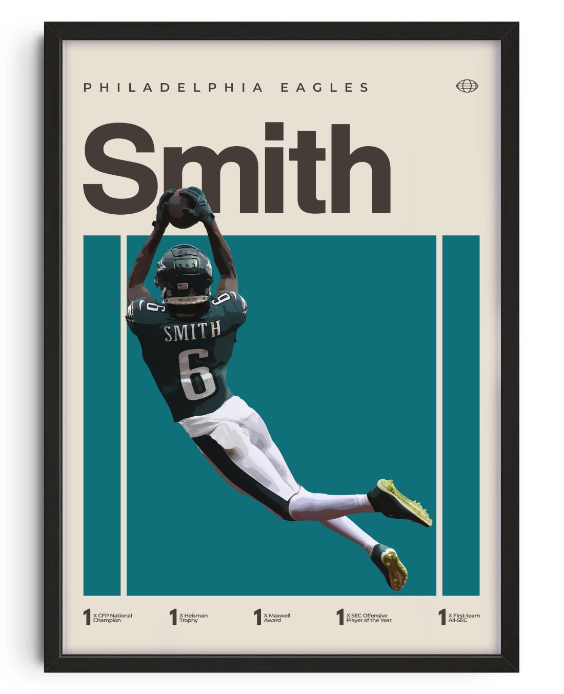 Exclusive DeVonta Smith Poster - Philadelphia Eagles | BigWeekend Store