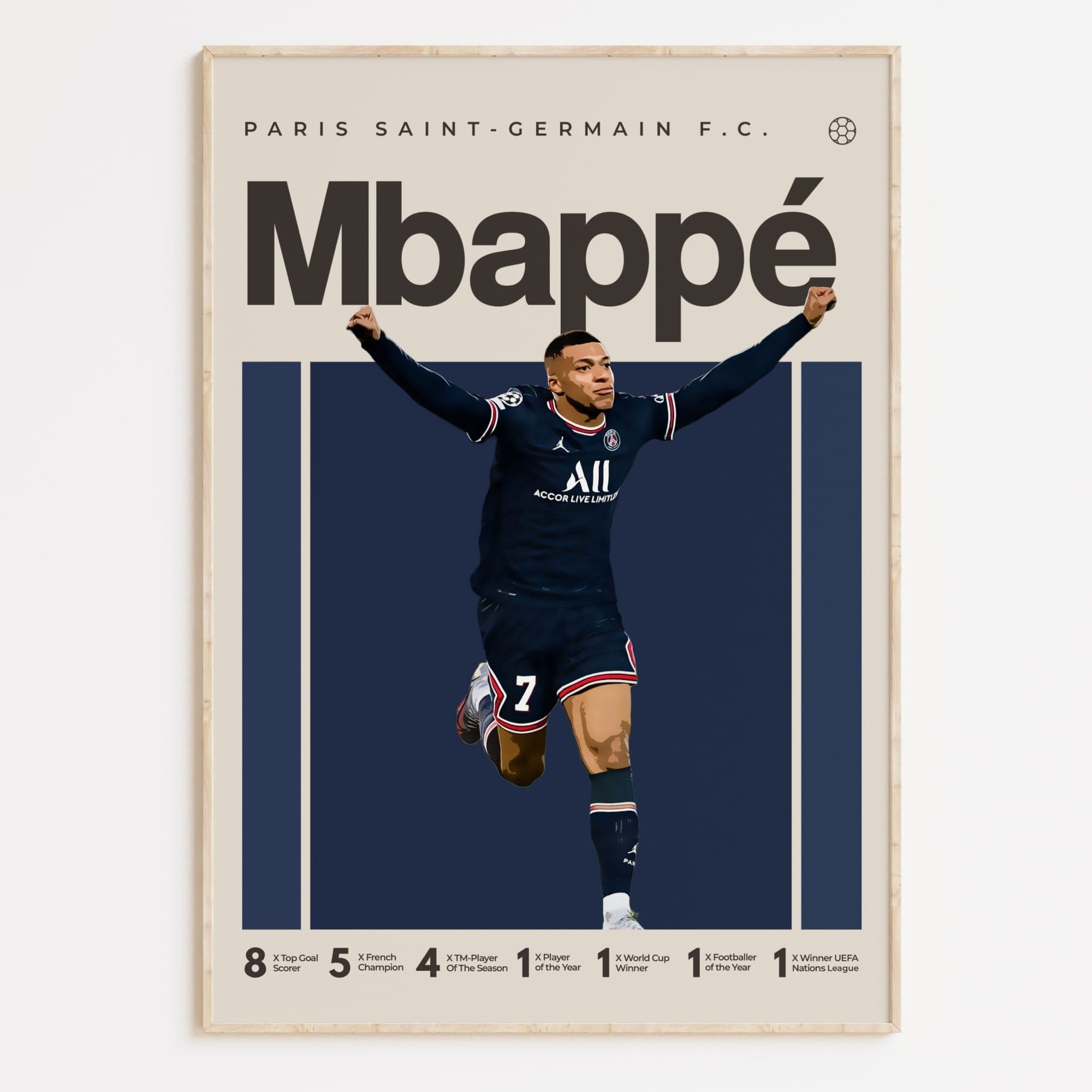 Kylian Mbappe Poster, PSG