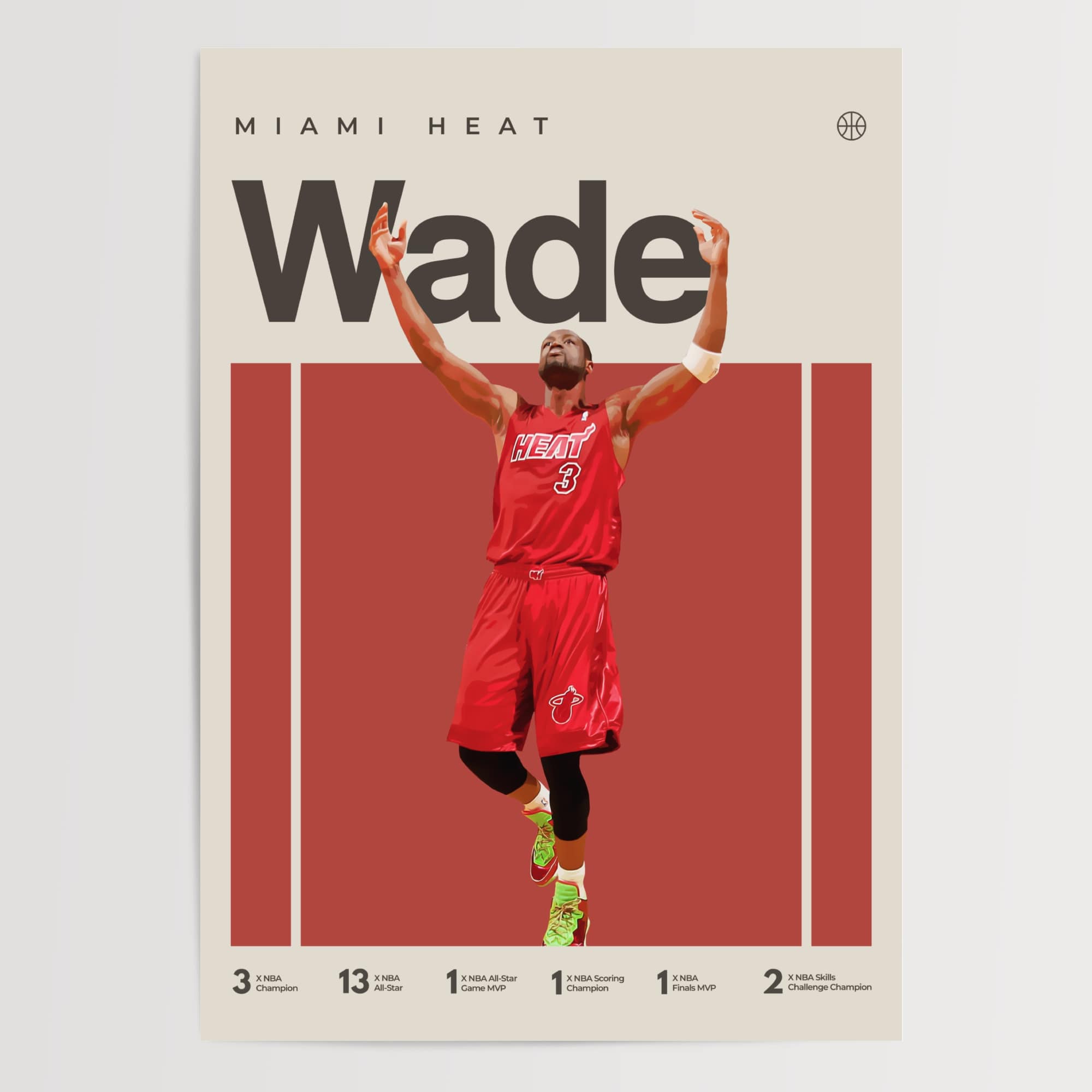 Dwayne Wade Poster, Miami Heat