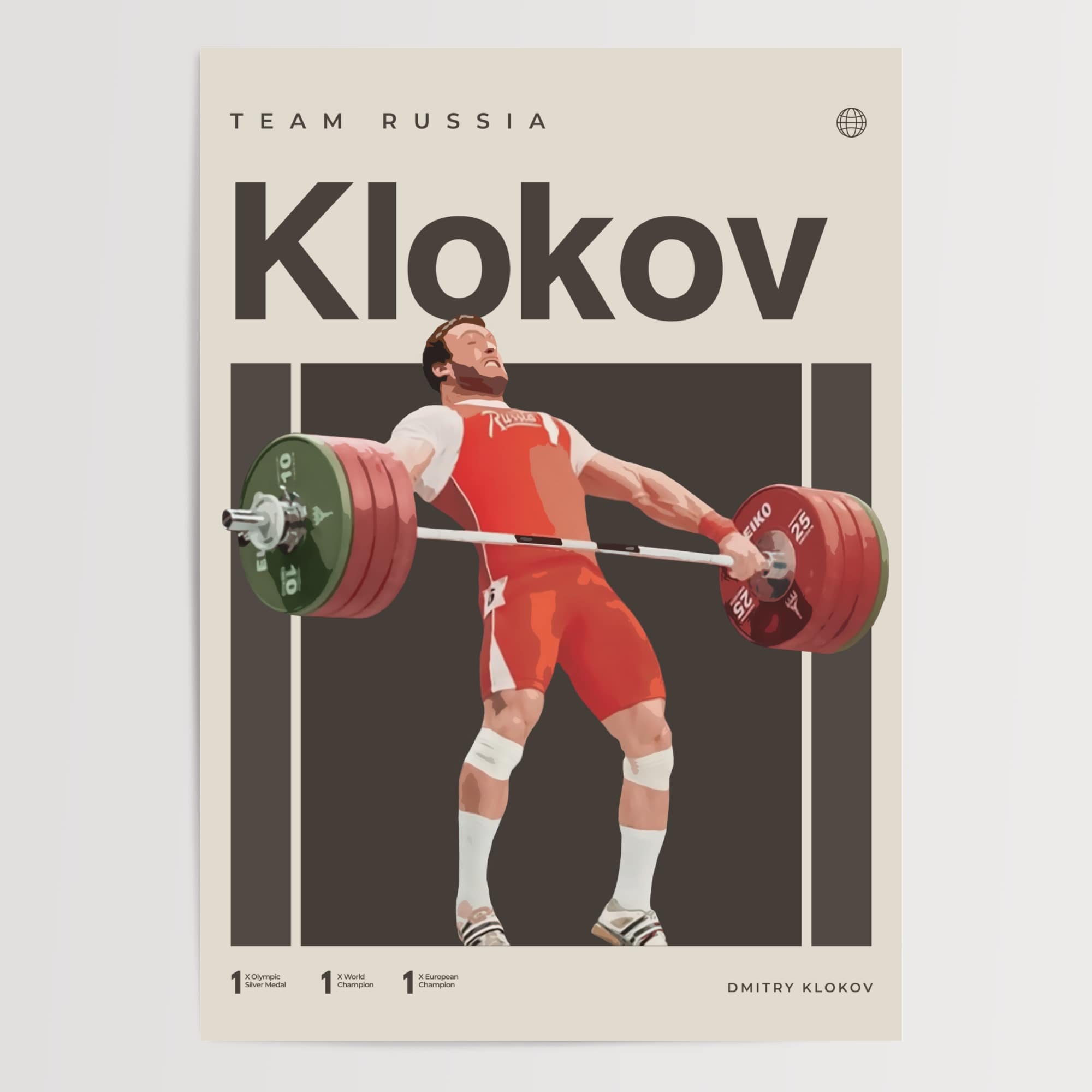 Dmitry Klokov Poster Weightlifter BigWeekend Store