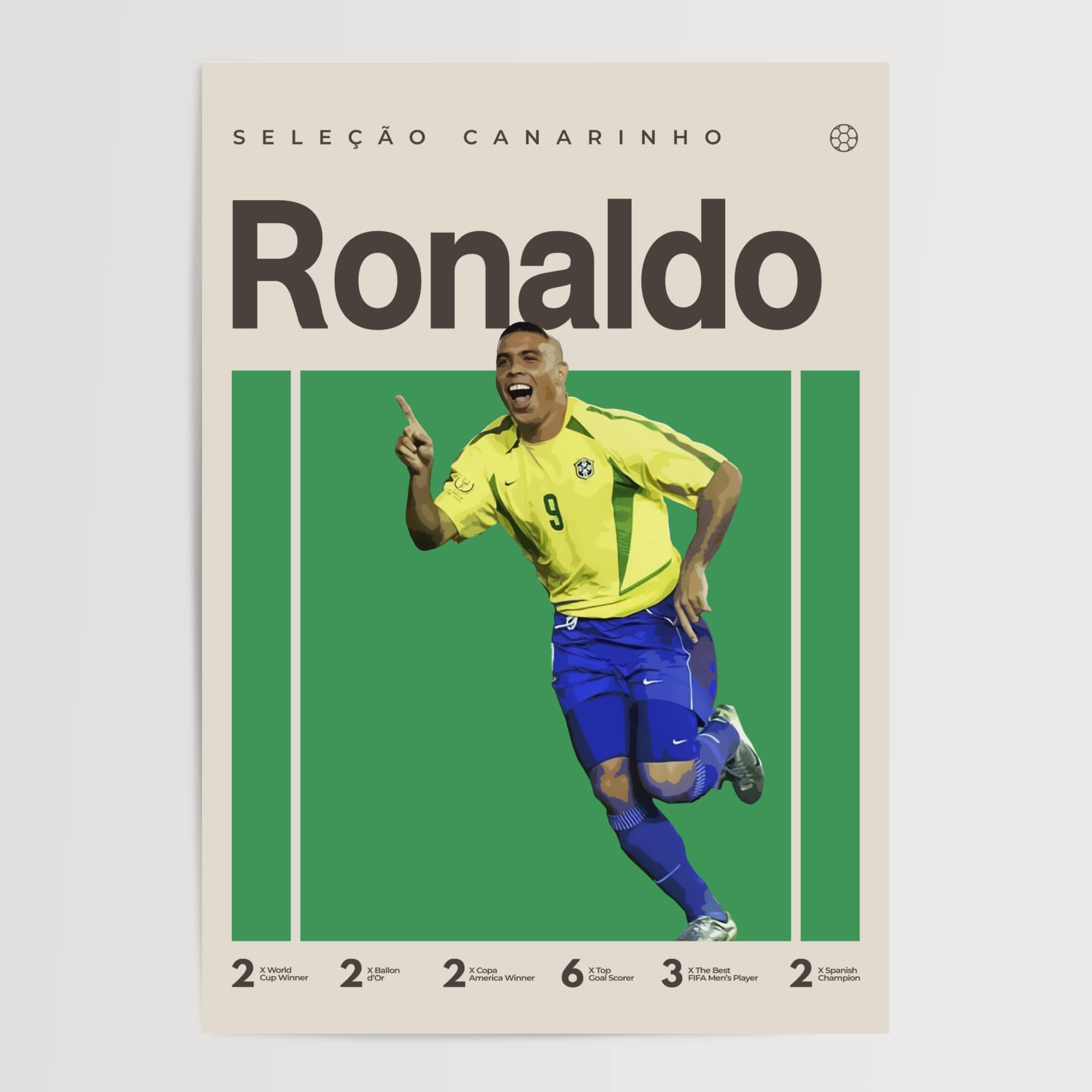 Ronaldo Nazário Poster, Brazil