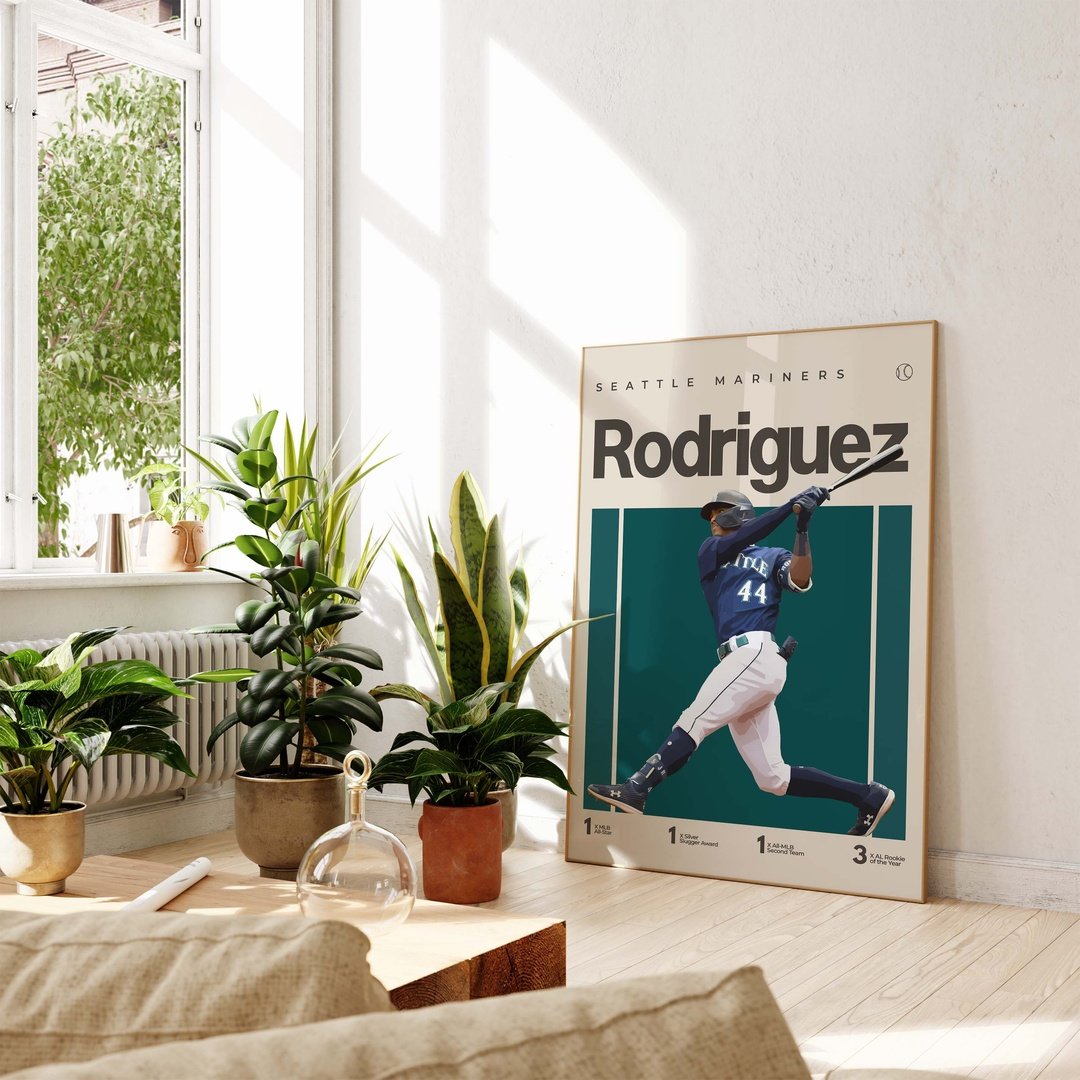 Julio Rodriguez Poster Seattle Mariners MLB Baseball Framed 